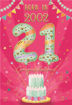 Picture of BORN IN 2002 21 CONGRATULATIONS! PINK BIRTDHAY CARD